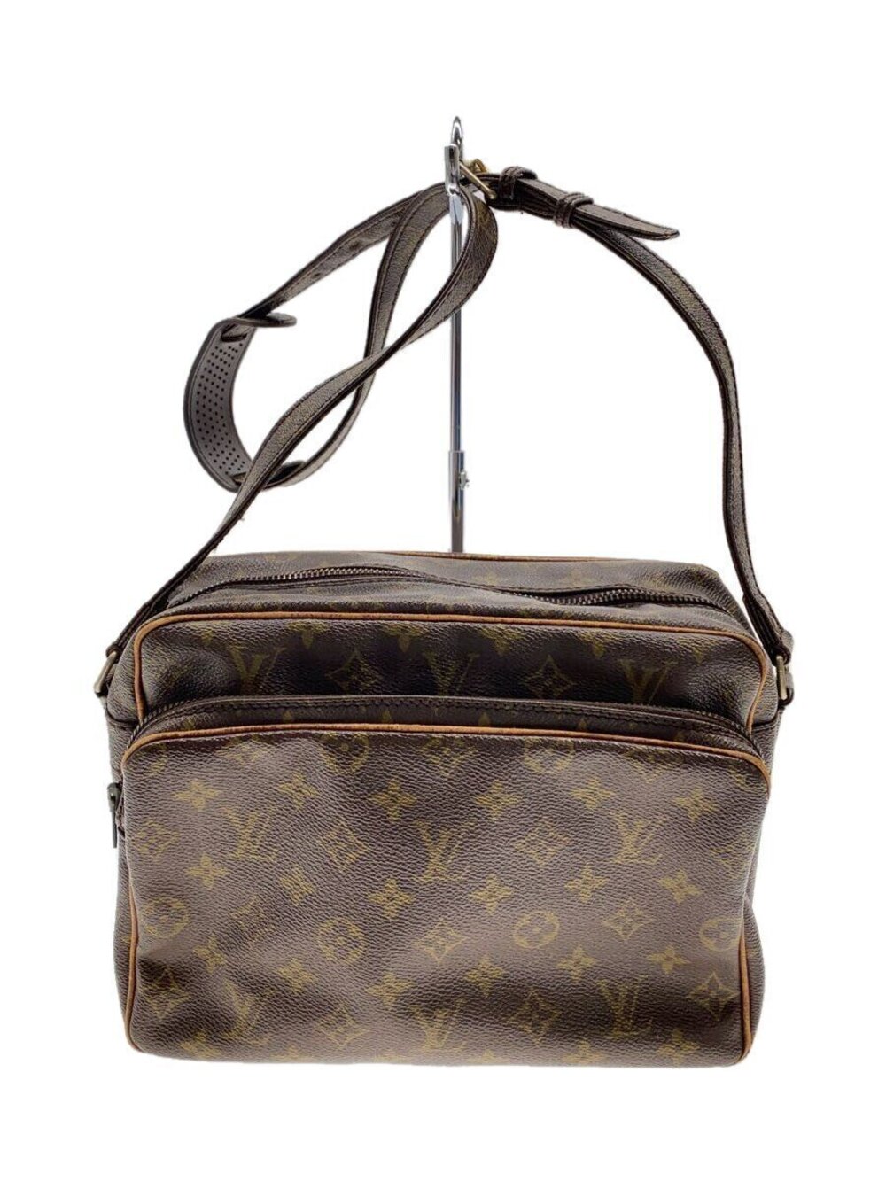 Louis Vuitton Shoulder Bag Leather Brown All over Nile
